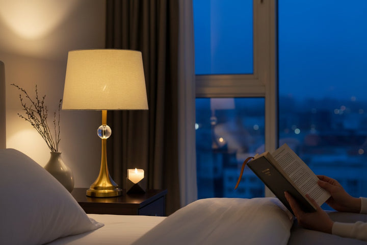 Isla Brass Orb Side Table Lamp
