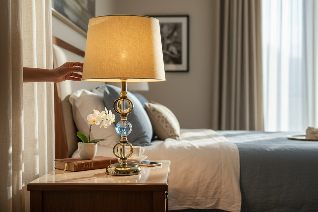 Alina Modern Brass Side Table Lamp