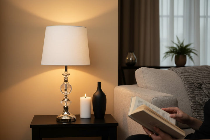 Elandra Curved Brass Table Lamp
