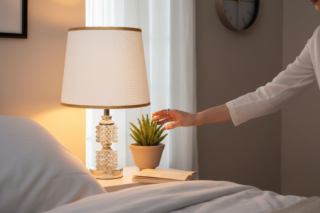 Ashbury Gold Crystal Side Lamp