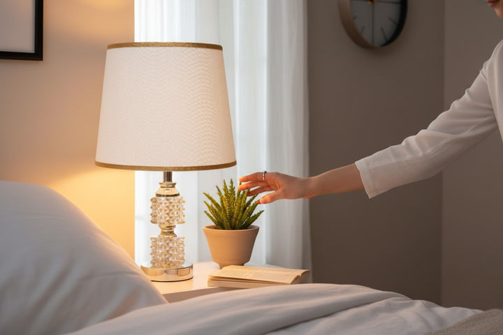 Ashbury Gold Crystal Side Lamp