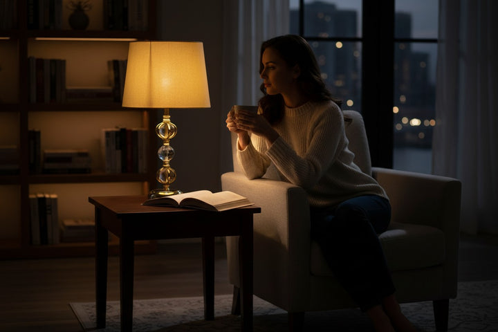 Orin Brass Stem Side Lamp