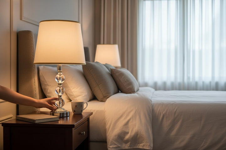 Devon Ridge Crystal Brass Table Lamp