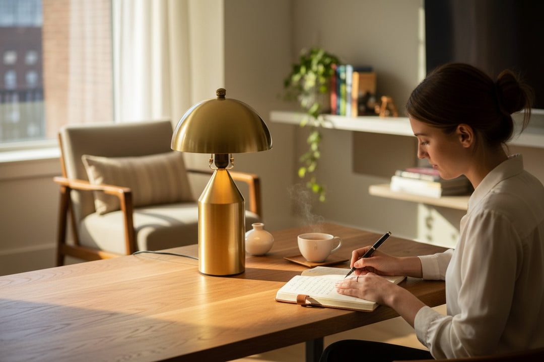 Velora Golden Capsule Table Lamp