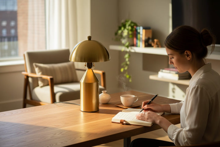 Velora Golden Capsule Table Lamp