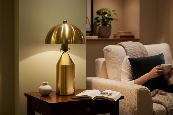 Velora Golden Capsule Table Lamp