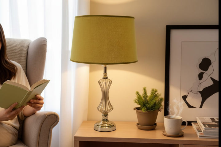 Sutter Ridge Square-Base Brass Table Lamp