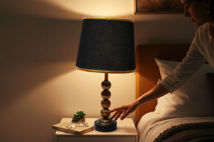 Oakmere Hex Brass Table Lamp