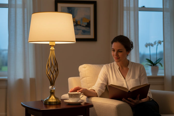 Arden Metallic Brass Side Table Lamp