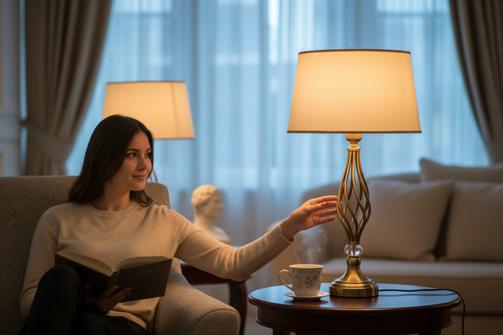 Arden Metallic Brass Side Table Lamp