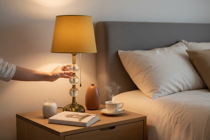 Emerson Grand Brass Column Table Lamp