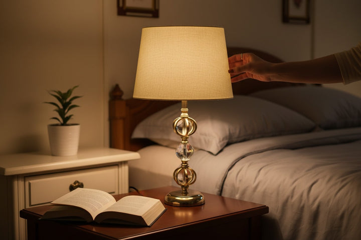 Cavendish Textured Brass Side Lamp