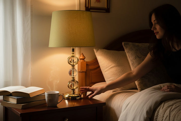 Cavendish Textured Brass Side Lamp