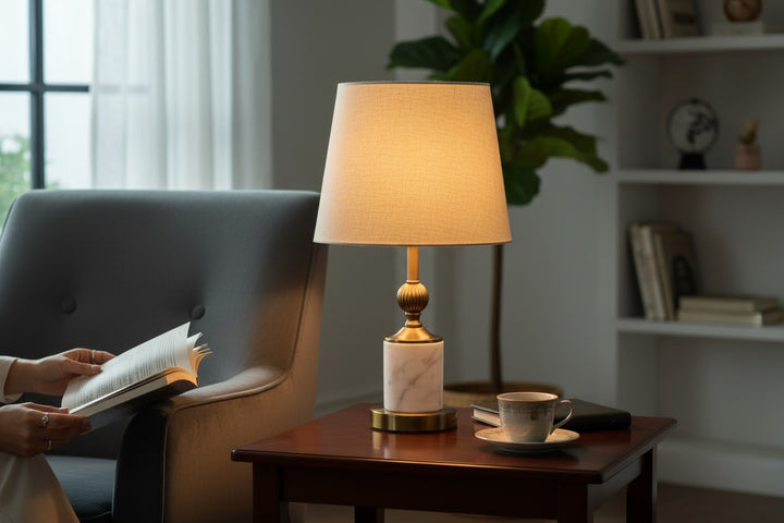 Thorpe Hammered Brass Table Lamp
