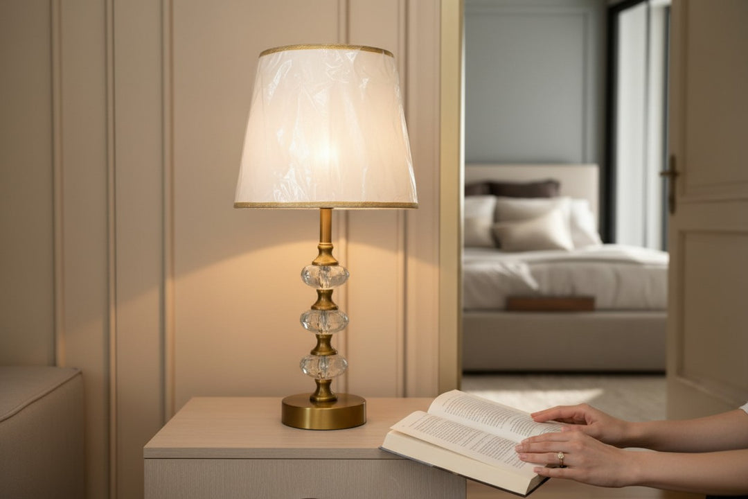 The Cassian Artisan Brass Pillar Lamp