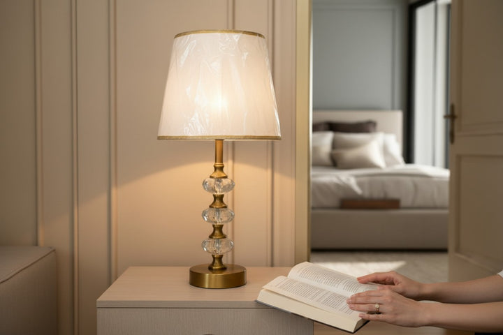 The Cassian Artisan Brass Pillar Lamp