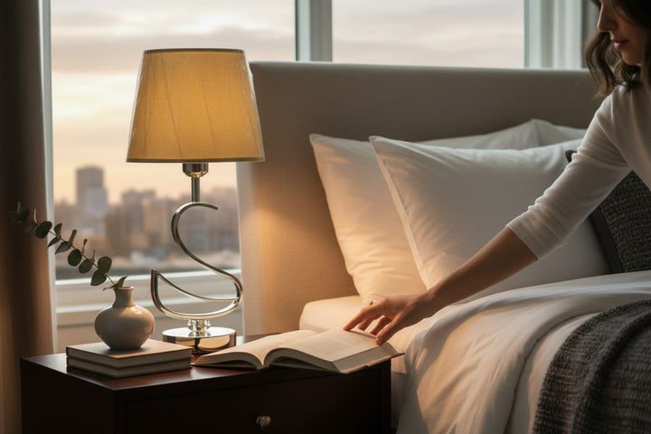 Solara Brushed Shine-Gold Table Lamp