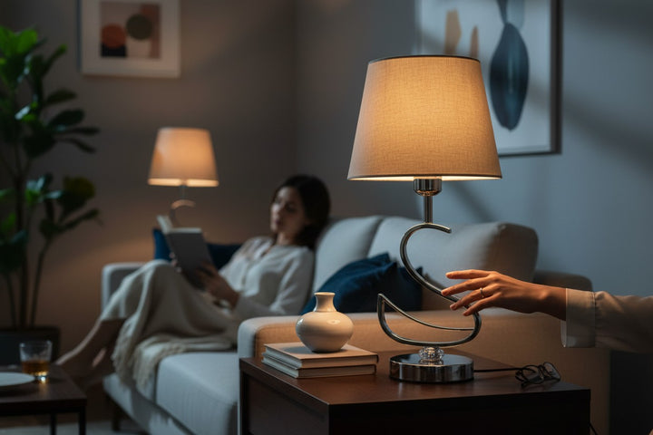 Solara Brushed Shine-Gold Table Lamp
