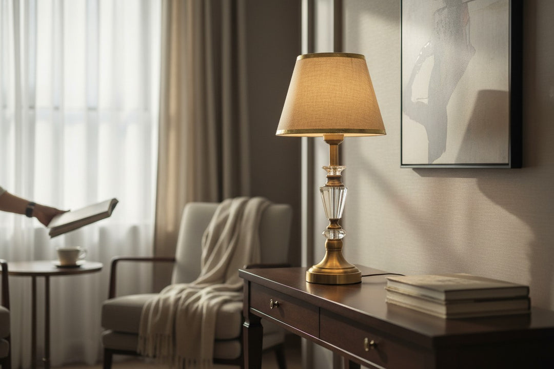 Golden Elegance Crystal Table Lamp LS403
