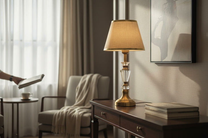 Golden Elegance Crystal Table Lamp LS403