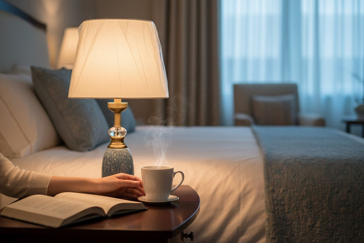 The Lyra Bluish Table Lamp