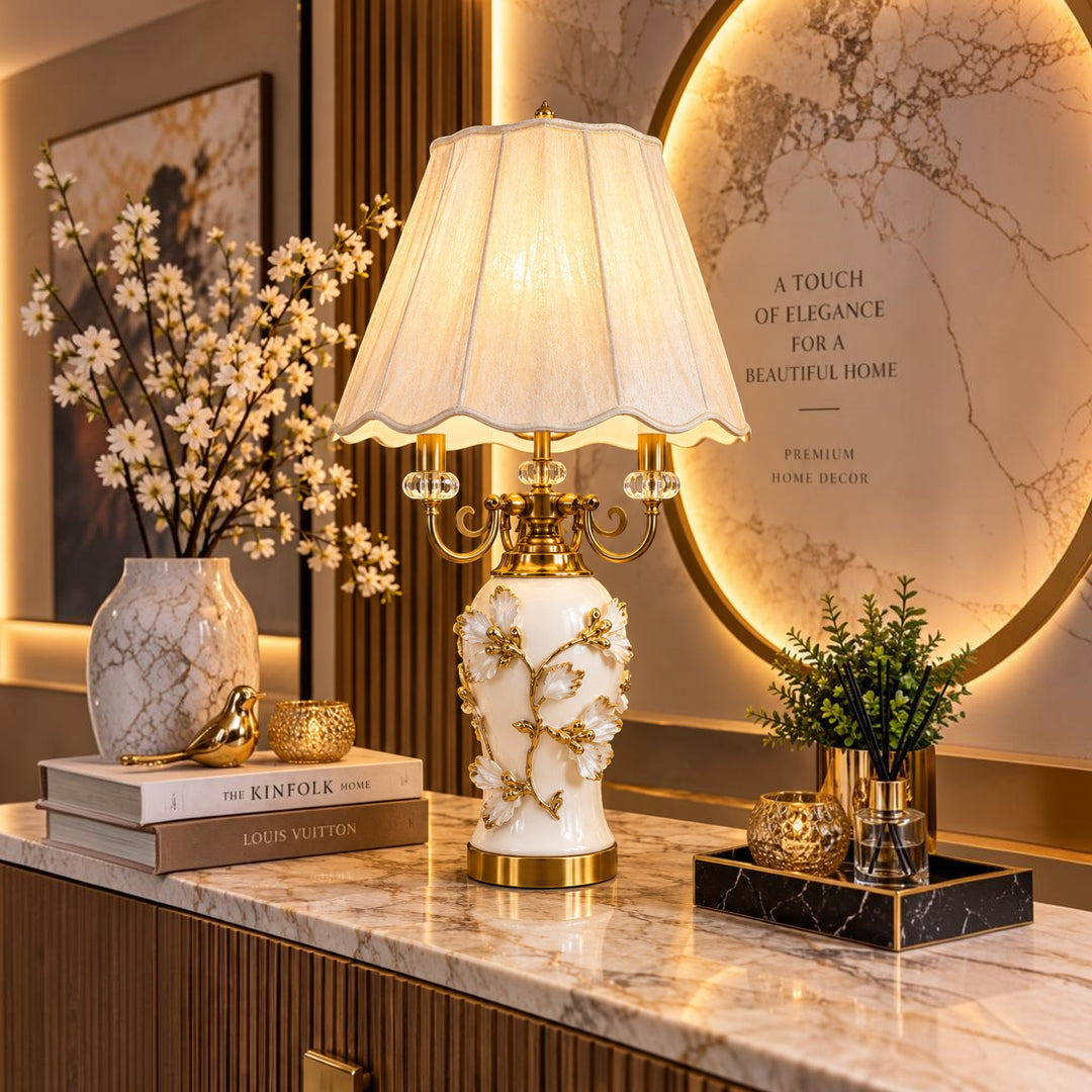 Royal Luxury Gold Porcelain Table Lamp