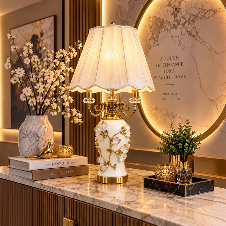 Royal Luxury Gold Porcelain Table Lamp