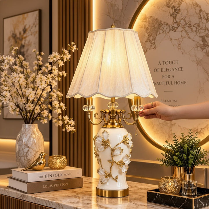 Royal Luxury Gold Porcelain Table Lamp