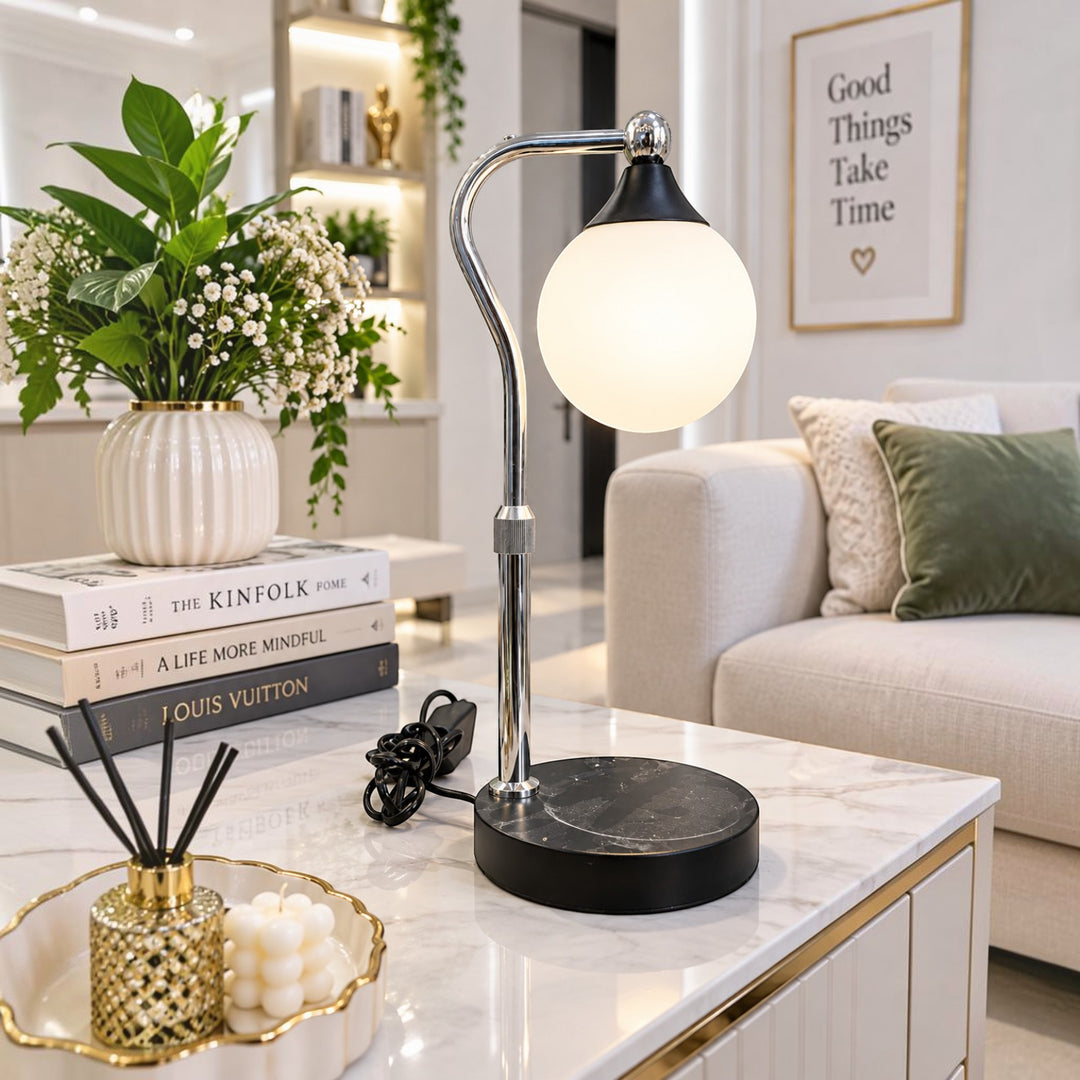 Modern Orb Glass Table Lamp