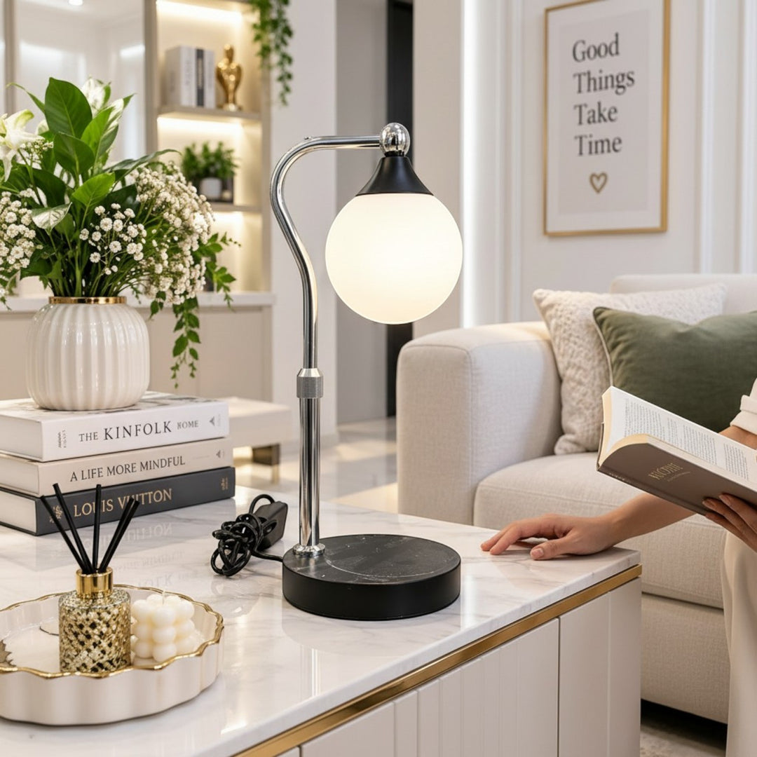 Modern Orb Glass Table Lamp