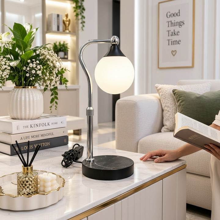Modern Orb Glass Table Lamp