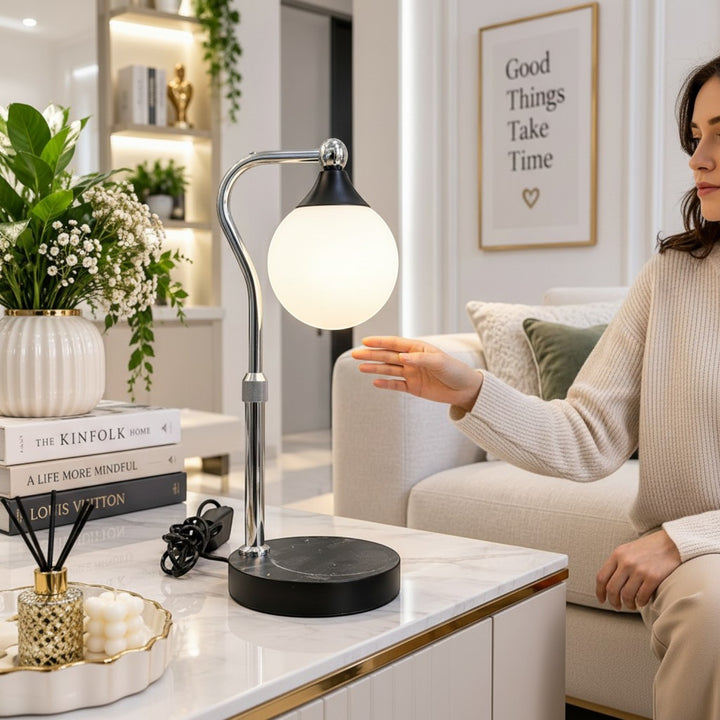 Modern Orb Glass Table Lamp