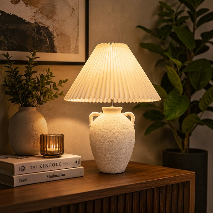 Contemporary Textured Ceramic Table Lamp