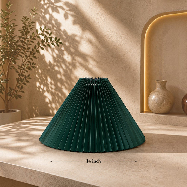 Dark Teal Pleated Lampshade Pair