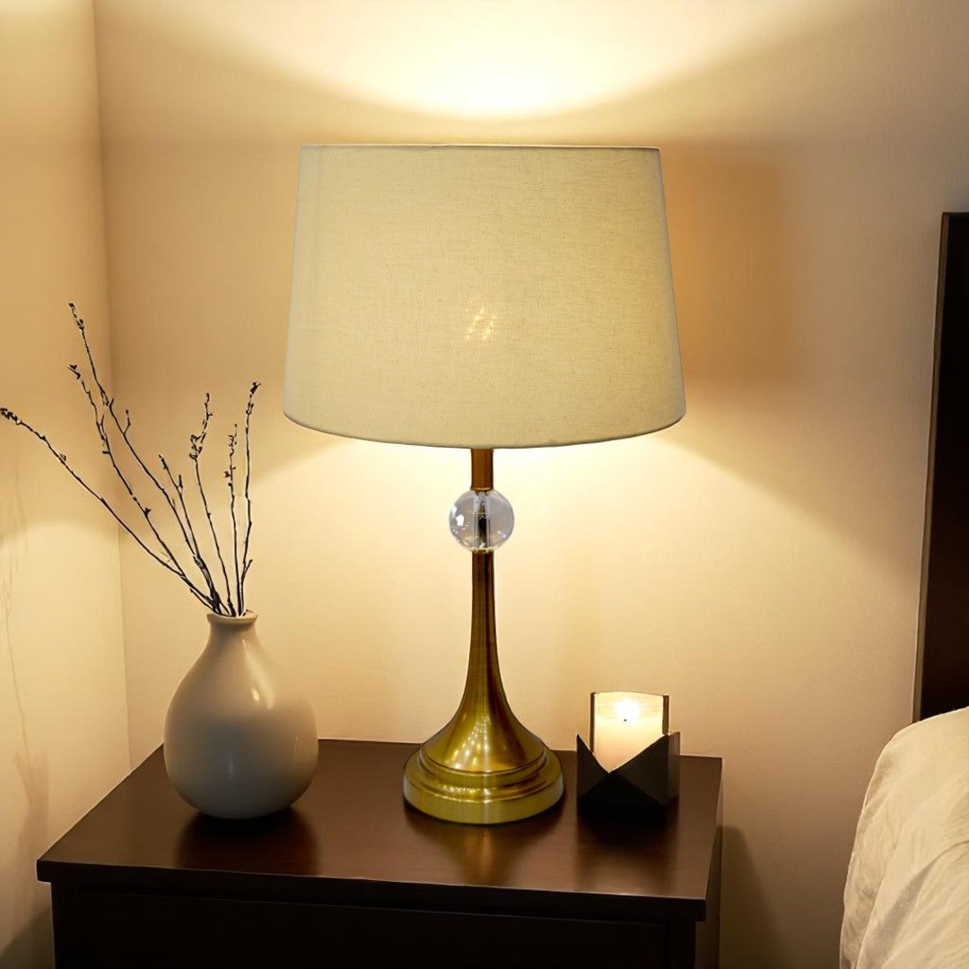 Isla Brass Orb Side Table Lamp