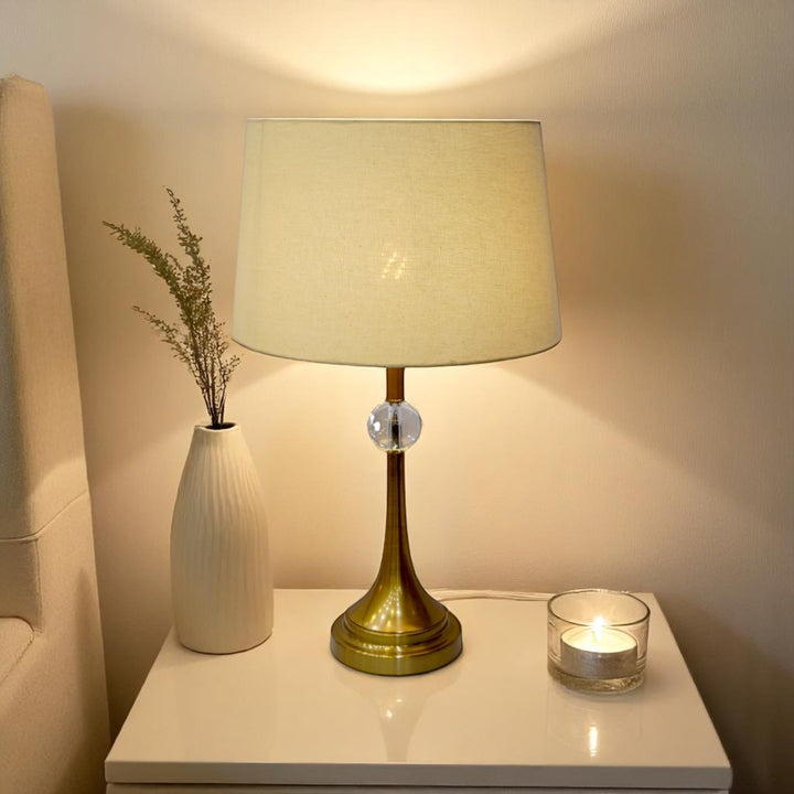 Isla Brass Orb Side Table Lamp