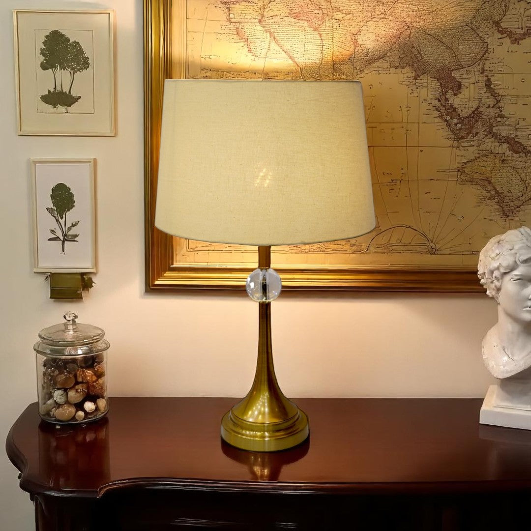 Isla Brass Orb Side Table Lamp