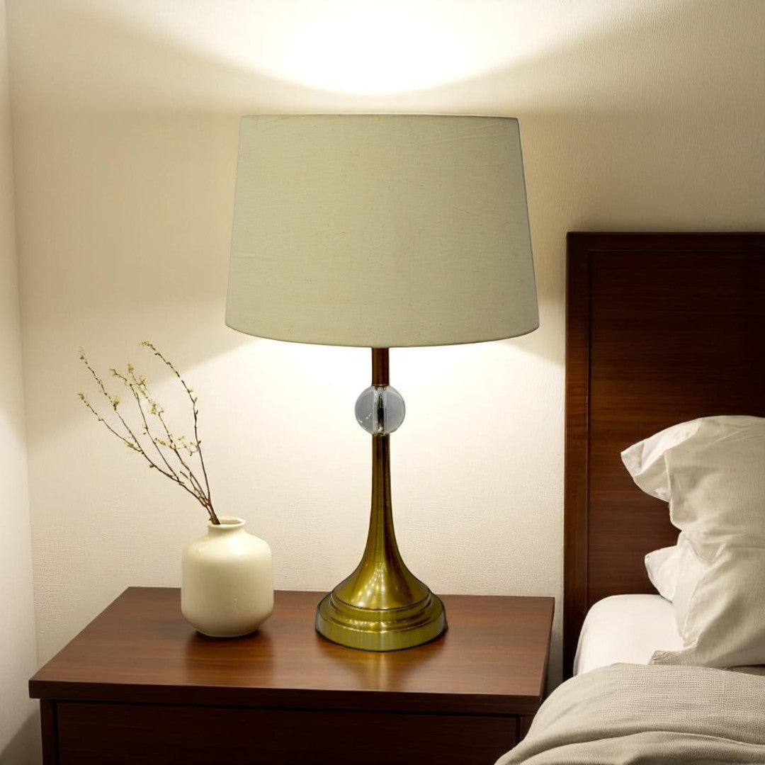 Isla Brass Orb Side Table Lamp