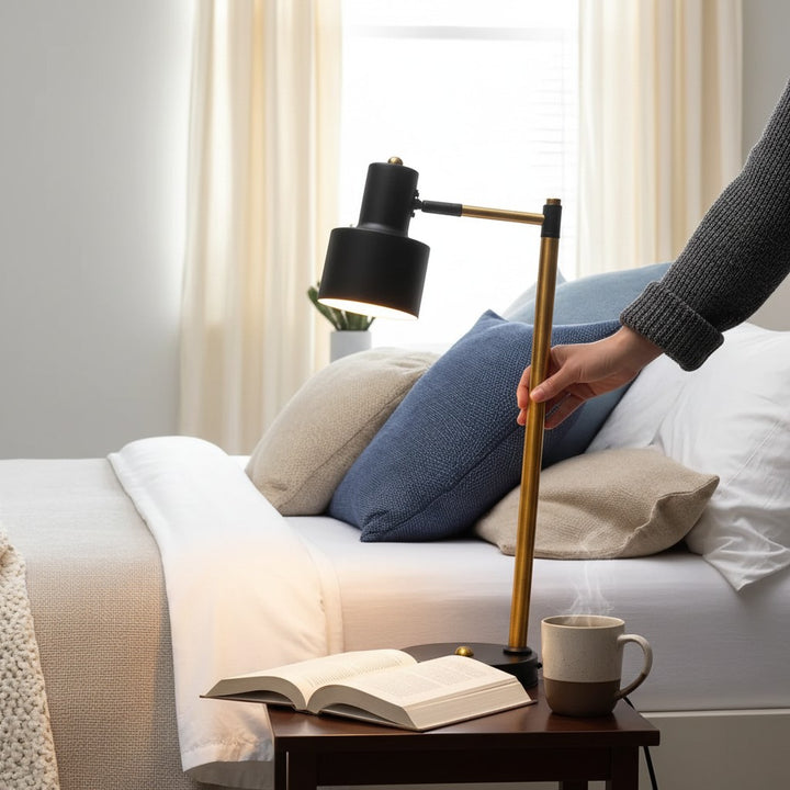 Prism Ray Black LED Mood & Focus Metal Study Table Lamp