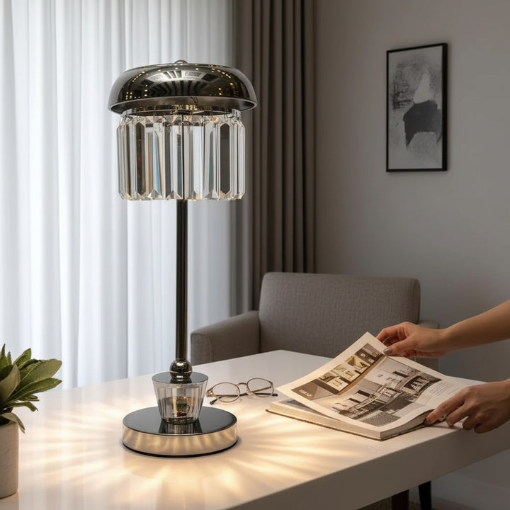 Illuma Pod Compact Crystal Dual LED Desk Lamp