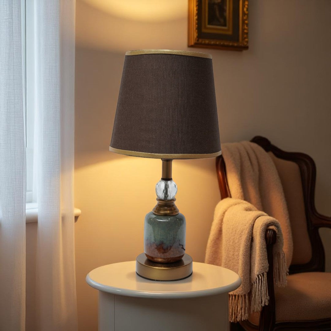Dunhill Wide-Base Brass Side Lamp