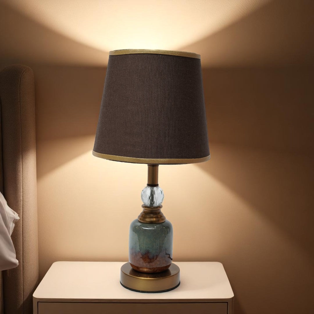 Dunhill Wide-Base Brass Side Lamp