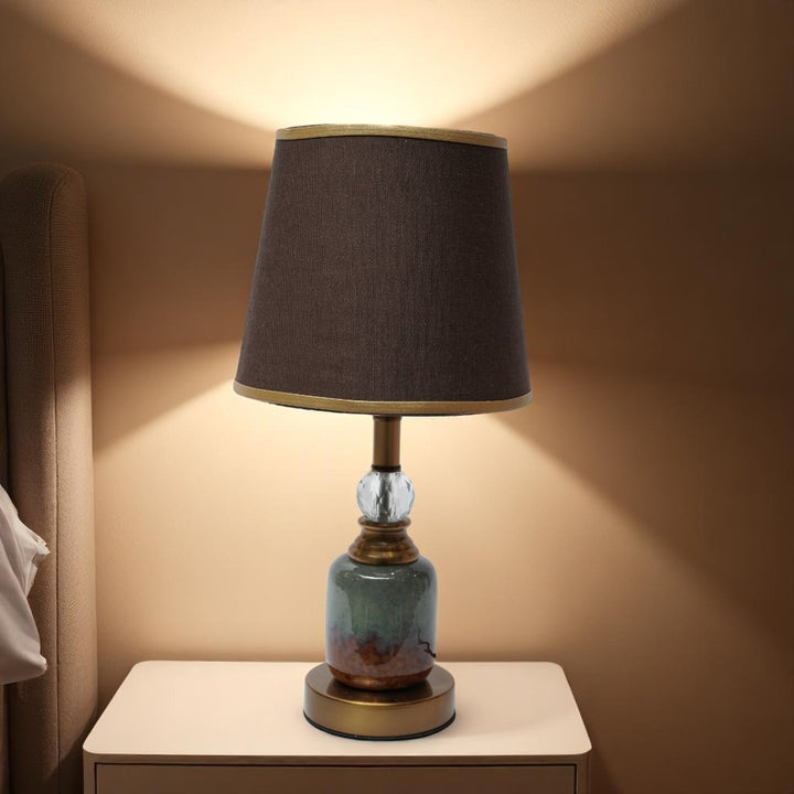 Dunhill Wide-Base Brass Side Lamp