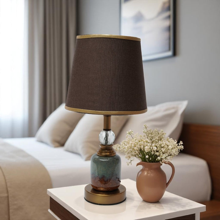 Dunhill Wide-Base Brass Side Lamp
