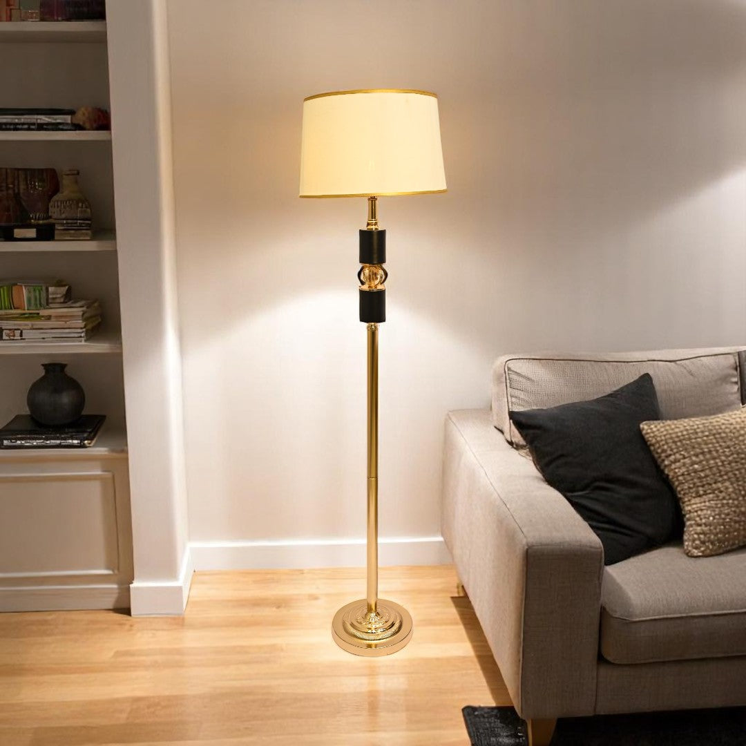 Obsidian – Matte Rose Gold Floor Lamp