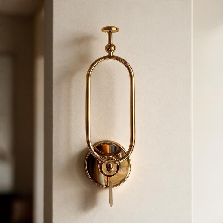 Luxury Gold Oval Wall Sconce