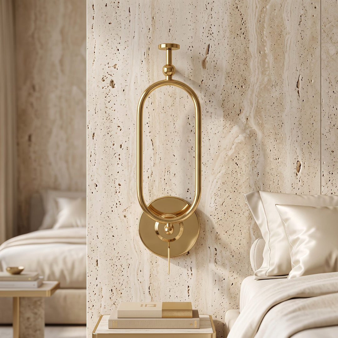 Luxury Gold Oval Wall Sconce