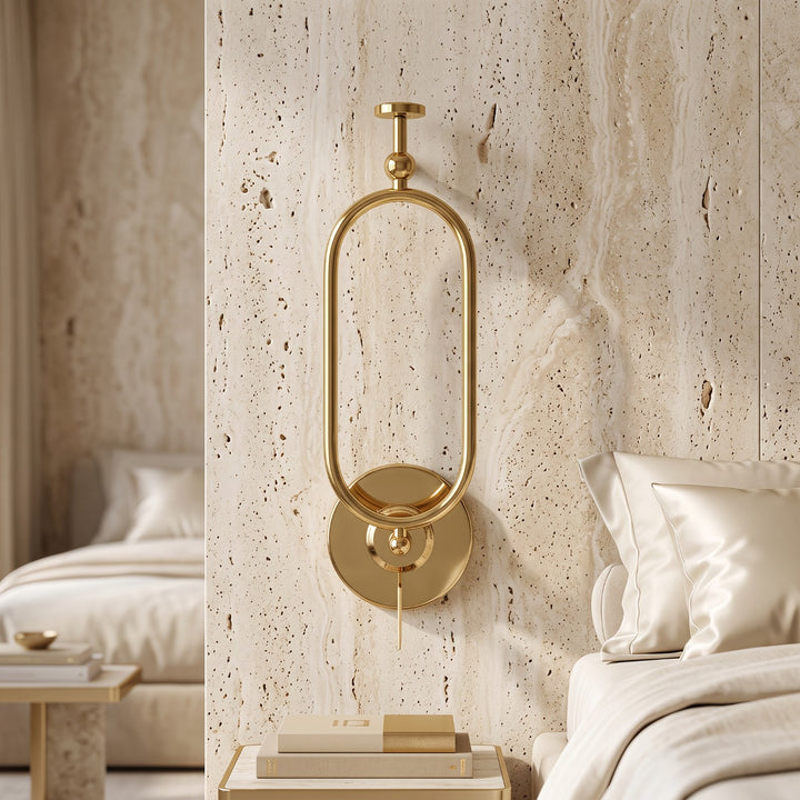 Luxury Gold Oval Wall Sconce