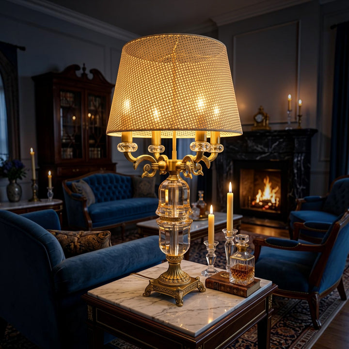 Royal Designed Metallic Gold Table Lamp