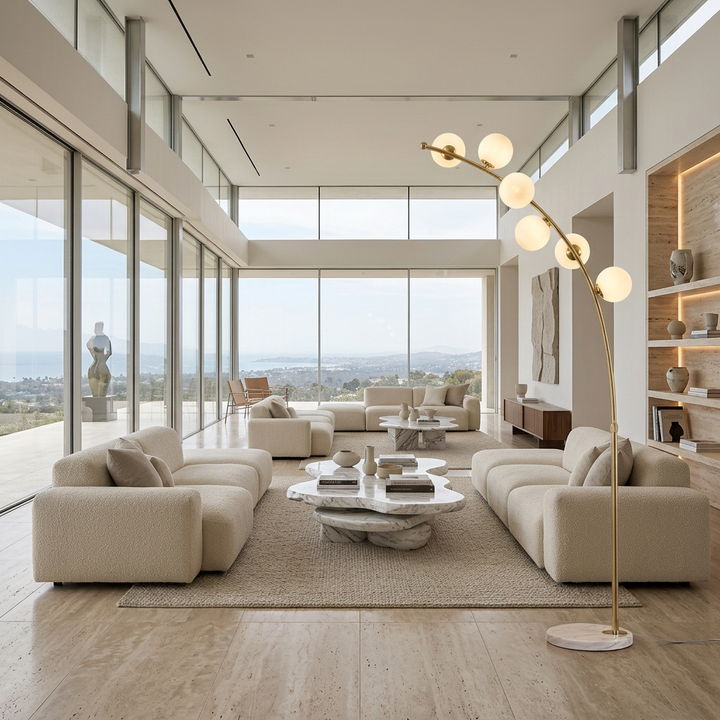Stellar Arc Globe Floor Lamp